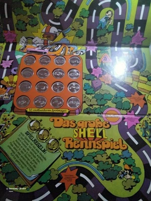 Shell Sammelmünzen-Medaillen  +RENNSPIL   /Original/ - Bild 1 von 4