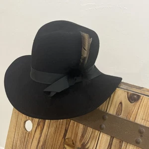 Lancaster Women’s Dress Hat with Feather Brown 100% Wool Made In USA - Picture 1 of 6