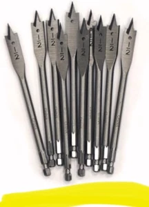 MK Morse WSB500 Spade Drill Bit 1/2" - 10 Pack, 6” Long - Picture 1 of 4