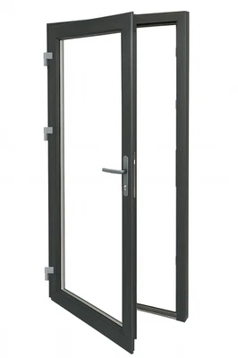 Nebeneingangstür Kunststoff Nebentür außenöffnend Eingangstür anthrazit Glastür - Bild 1 von 4