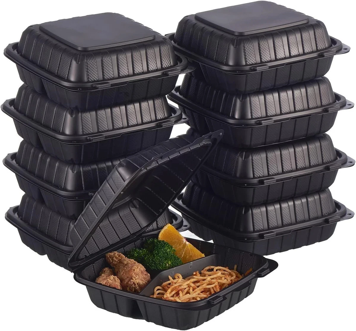 Paquete De 2 Cajas De Aperitivos – Bandeja De Servir Dividida