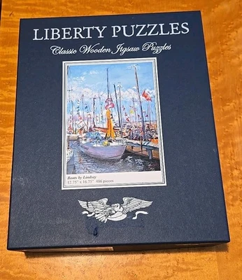 Rompecabezas de madera "Barcos por Lindsey" Liberty 486 piezas ¡COMPLETO! Foto 1 de 4