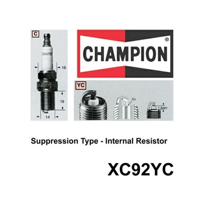 Champion XC92YC SPARK PLUG - SMALL ENGINE (980) - Image 1 of 4