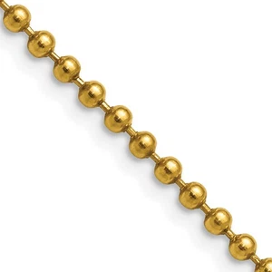 Chisel Stainless Steel Polished Yellow IP-plated 3mm 24 inch Ball Chain SRN223GP - Picture 1 of 5