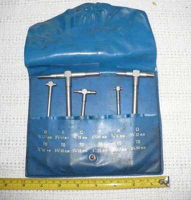 Vintage Telescoping Gauges 5 piece Machinist Gages - Image 1 of 4