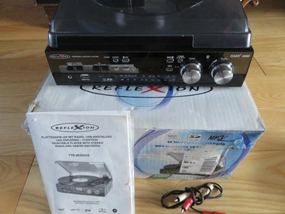 Mini Hifisystem mit Plattenspieler Port, SD/ Card Reader, USB - Bild 1 von 4