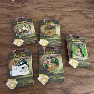 Disney - Bambi 75 Aniversario - Vidrieras 3D - Lote de 5 Prendedores - Imagen 1 de 11