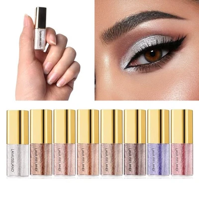 Glitter Waterproof Eyeshadow Liquid Eyeliner Makeup Shiny Pearl Eye Shadow D2P3 - Image 1 of 4