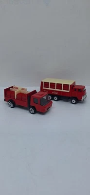 Lotto 2 Camion Coca-Cola Vintage Made In Hong Kong – Modellini Collezione Rari - Immagine 1 di 4