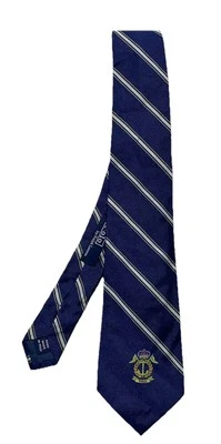 Corbata para hombre Polo by Ralph Lauren azul seda a rayas. Patrón de logotipo. Mano M. En Italia Foto 1 de 3