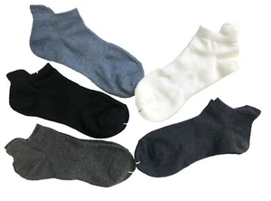 5 Pairs Men Women Ankle Athletic Socks Cotton Low Cut Casual Crew Socks - Picture 1 of 2