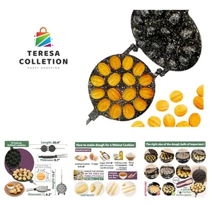 Walnuss Keksform Maker 16 Antihaft Granit - Oreshki Mold Maker - Walnuss C... - Bild 1 von 9