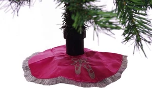 Rosa Ballett Ballerina Mini Miniatur 12" Mädchen Weihnachtsbaum Geschenk rosa silber NEU - Bild 1 von 1