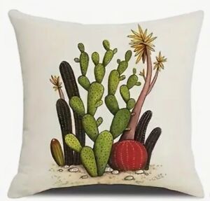 Cactus Garden Plants Nature Decorative Throw Pillow Cover Holiday HOME Decor