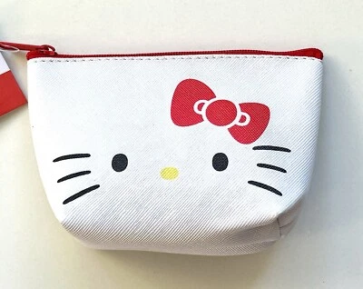Japan Daiso X Sanrio Hello Kitty PVC white mini pouch