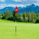4 pièces nylon rouge golf drapeaux d'entraînement terrain de golf numérotés