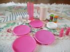 VINTAGE BARBIE HTF SALT & PEPPER SHAKERS & ASSORTED DISHES TO 1978 DREAMHOUSE