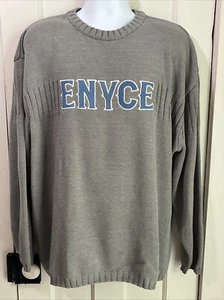 Vintage Enyce Sweater Gray Size 2XL Spell Out Streetwear Embroidered Logo Y2K - Picture 1 of 12