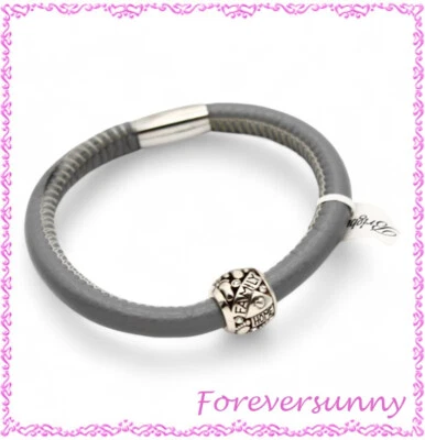 Brazalete Brighton Woodstock de cuentas grises individuales y familiares talla ML Foto 1 de 3