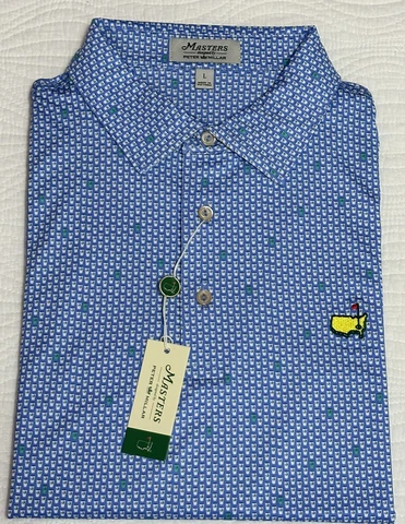2023 Masters Peter Millar BLUE CONCESSIONS BEER CUP POLO - Mens L Cover