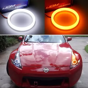 110mm White/Amber Switchback LED Halo Ring Kit For Headlight Fog Light Retrofit - Picture 1 of 11
