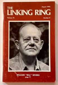 THE LINKING RING August 1992 Will Severn Magic Magazine  - Picture 1 of 3