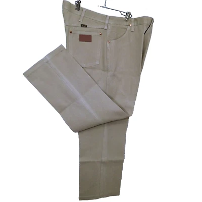 Wrangler Western Jeans USA-Made Tan Denim 13MWZTN Cowboy Cut 40x30 Starch Crisp - Image 1 of 4
