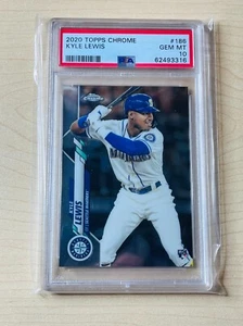 2020 Kyle Lewis Topps Chrome #186 Rookie RC - PSA 10 - Seattle Mariners - Foto 1 di 2