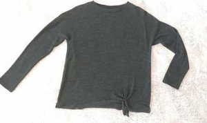 ZARA Girls SZ 11-12 Green Pullover Warm Top Long Sleeve Crew Neck Sweatshirt EUC - Picture 1 of 9