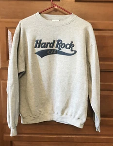 Vintage Hard Rock Cafe Sweatshirt LARGE Gray Pullover Washington DC 469 - Picture 1 of 4