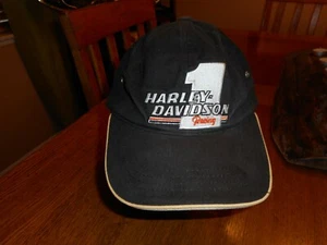 Vintage (2004) Men's Harley Davidson Racing #1 Cotton Cap OS Very Rare/HTF Mint - Picture 1 of 12