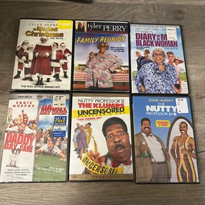 3 Tyler Perry + 4 Eddie Murphy movies BRAND NEW: Madea Xmas, Diary, 2 Nutty Prof - Picture 1 of 2