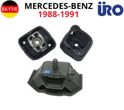 Juego de soportes de motor y transmisión para vehículos 88-91 Mercedes-Benz 300SE 300SEL Foto 1 de 4