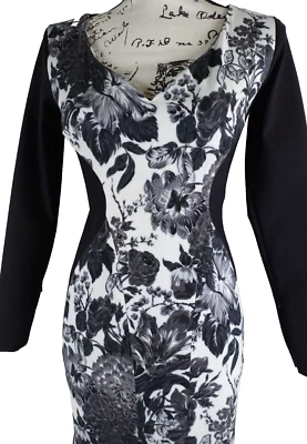 Vestido para mujer Stella McCartney floral delantero cremallera trasera talla 40 Italia línea A 2 EE. UU. Foto 1 de 4