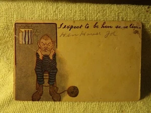Vintage Postcard GREETINGS "I expect to be here some time" - Prisoner, Jailhouse - Picture 1 of 2