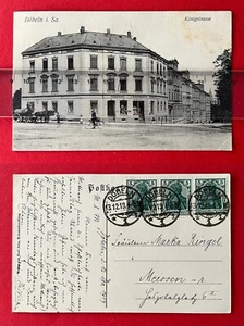 AK DÖBELN 1919 Blick in die Königstrasse mit Cigarren Geschäft    ( 157874 - Bild 1 von 1