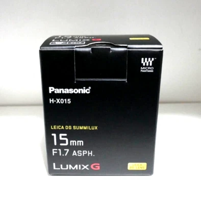 Panasonic LUMIX G LEICA DG SUMMILUX 15mm /F1.7 ASPH. H-X015-K BLACK -New - Image 1 of 2