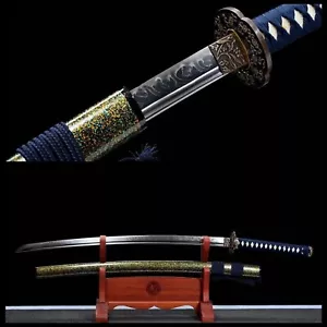 handmade Clay tempered real choji hamon T10 steel japanese Katana sword sharp. - Picture 1 of 9