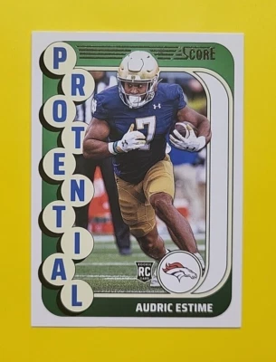 Audric Estime - Denver Broncos - 2024 Score Football - Protential - RC - #6 - Image 1 of 2