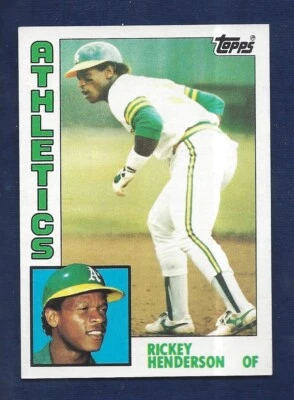 1984 TOPPS #230 RICKEY HENDERSON A'S HOF  RAZOR SHARP .99 SHIP K406 - Image 1 of 2
