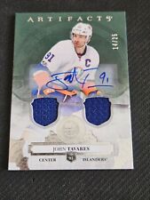 2017-18 UPPER DECK UD ARTIFACTS JOHN TAVARES #124 #ed 14/25 DUAL JERSEY AUTO