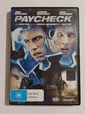 Paycheck DVD GC Region 4, 2004 Ben Affleck, Uma Thurman Free postage - image 1 of 4