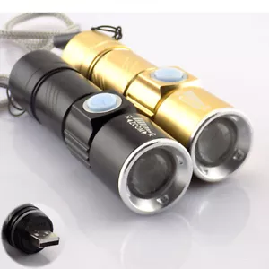 Protable mini Q5 Led Power flashlight troch Light Usb Rechargeable Lamp Lanterna - Picture 1 of 9