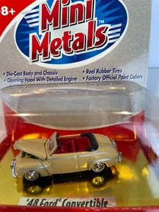 Mini Metals 1948 Ford Convertible Tan Color HO Scale 1/87 2000 Item #30102 - Picture 1 of 6
