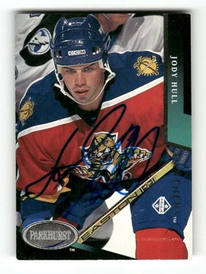 1993-94 Parkhurst 76 Jody Hull signed auto autograph JKAU1 BXCP25 - Image 1 of 2