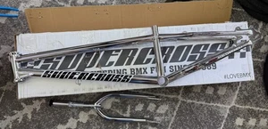 Supercross BMX SX450 XXXL OS20” Frame Racing Show Chrome Bike Bicycle W/ Fork - Picture 1 of 12