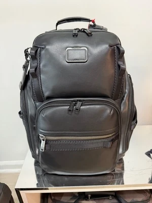 NEW Tumi ALPHA BRAVO SEARCH 17” LEATHER Laptop Backpack - BLACK - Image 1 of 4