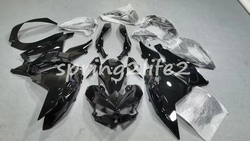 Glossy Black Fairing Kit ABS Bodywork For Kawasaki Ninja 500 2024 2025 2026 USA Foto 1 de 1