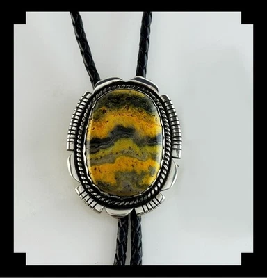 Боло из стерлингового серебра и шмеля яшмы от Master Craftsman Joe Paul - Изображение 1 из 4