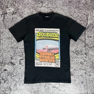 Dsquared2 T-Shirt Big Logo Made in Italy Black Size - S - Picture 1 of 10